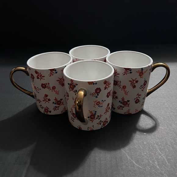 Martha Stewart Collection Floral Mugs Lot Of 4 - Picture 4 of 10
